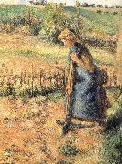 Camille Pissarro The collection of hay farmer France oil painting artist